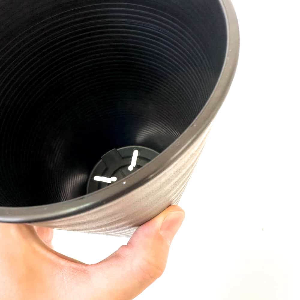 セラアート 長鉢 4号 ブラック プラ鉢