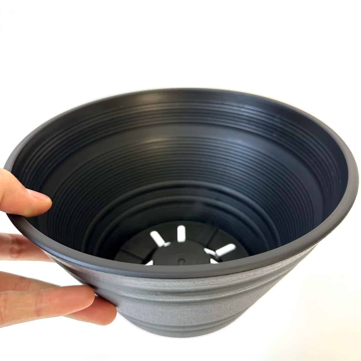 セラアート 平鉢 21号 ブラック プラ鉢