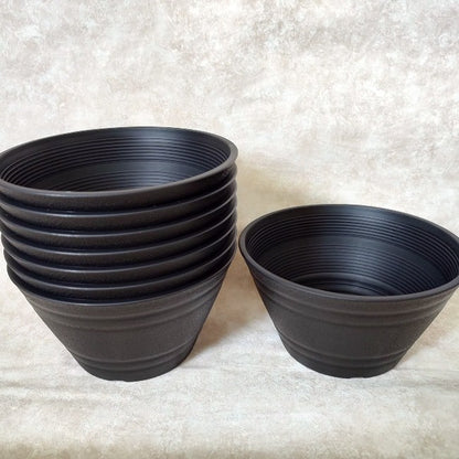 平鉢 18号 ブラック プラ鉢