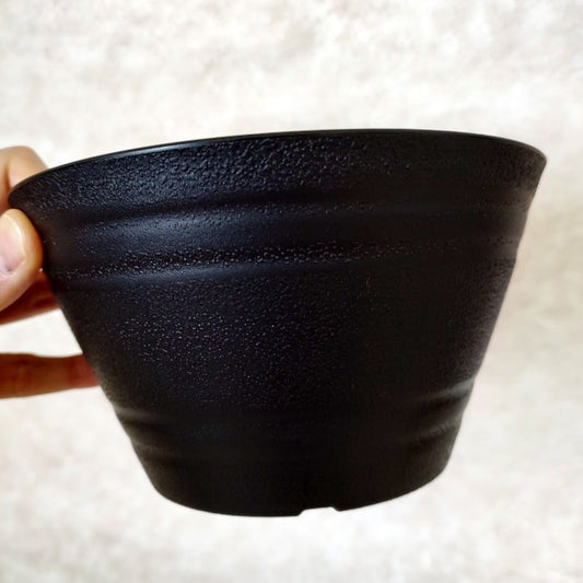 平鉢 18号 ブラック プラ鉢