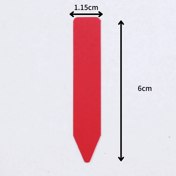 園芸ラベル 6cm レッド ゴールドラベル 100枚入り
