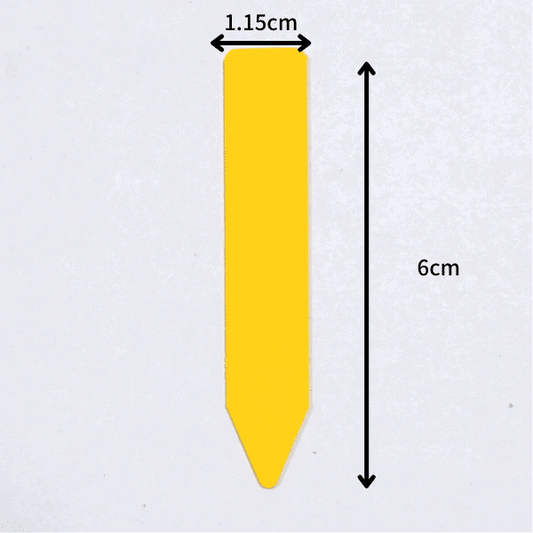 園芸ラベル 6cm イエロー ゴールドラベル 100枚入り
