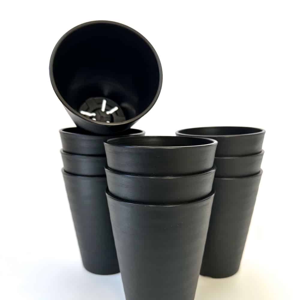 セラアート 長鉢 4号 ブラック プラ鉢