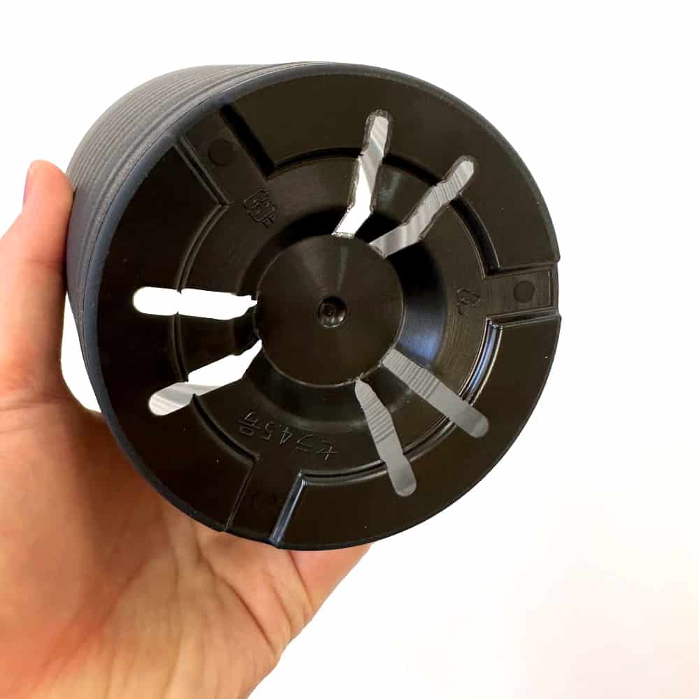 セラアート 長鉢 4.5号 ブラック プラ鉢