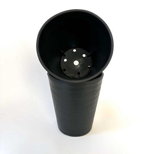 セラアート 長鉢 7号 ブラック プラ鉢