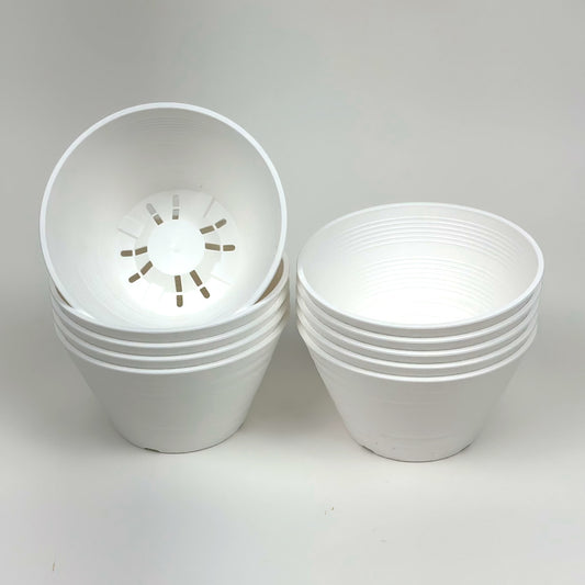 セラアート 平鉢 15号 ホワイト プラ鉢