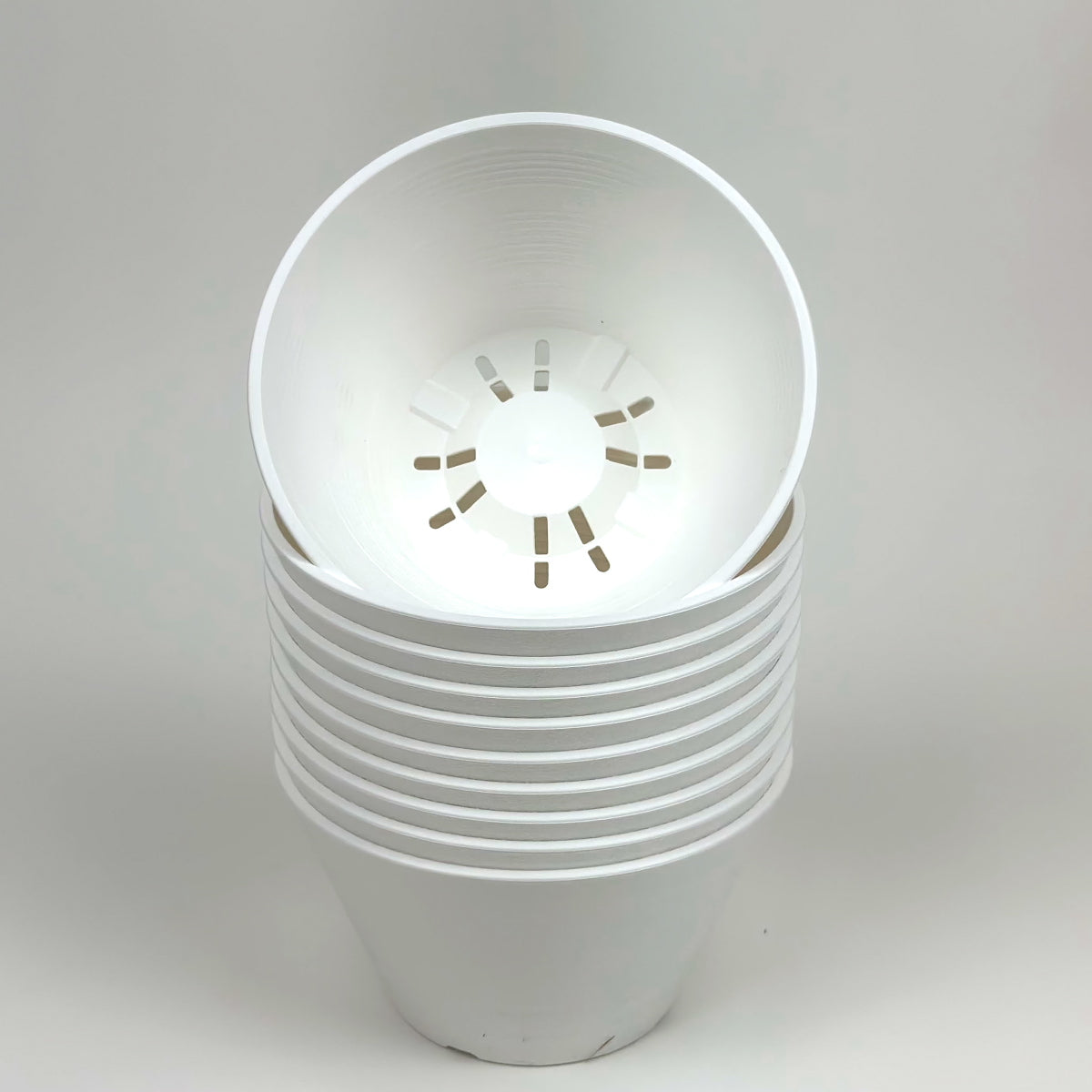 セラアート 平鉢 15号 ホワイト プラ鉢