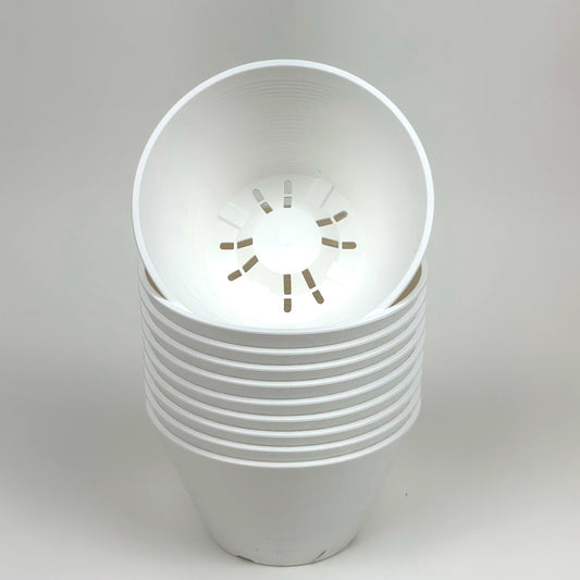 セラアート 平鉢 15号 ホワイト プラ鉢