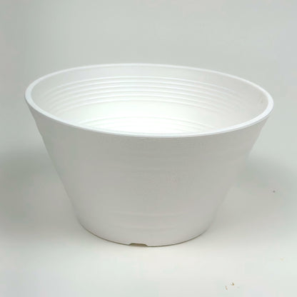 セラアート 平鉢 15号 ホワイト プラ鉢
