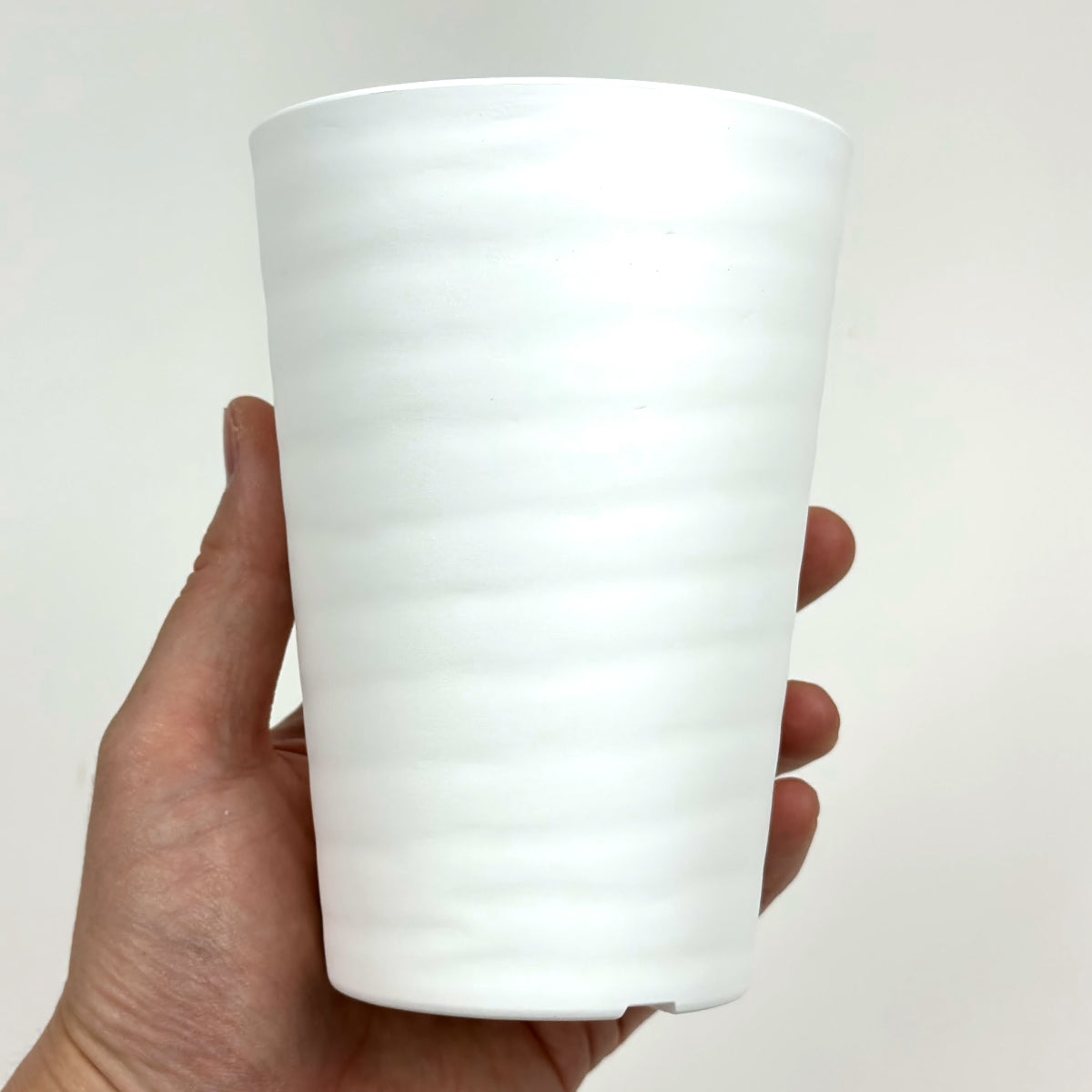 セラアート 長鉢 3.5号 ホワイト プラ鉢