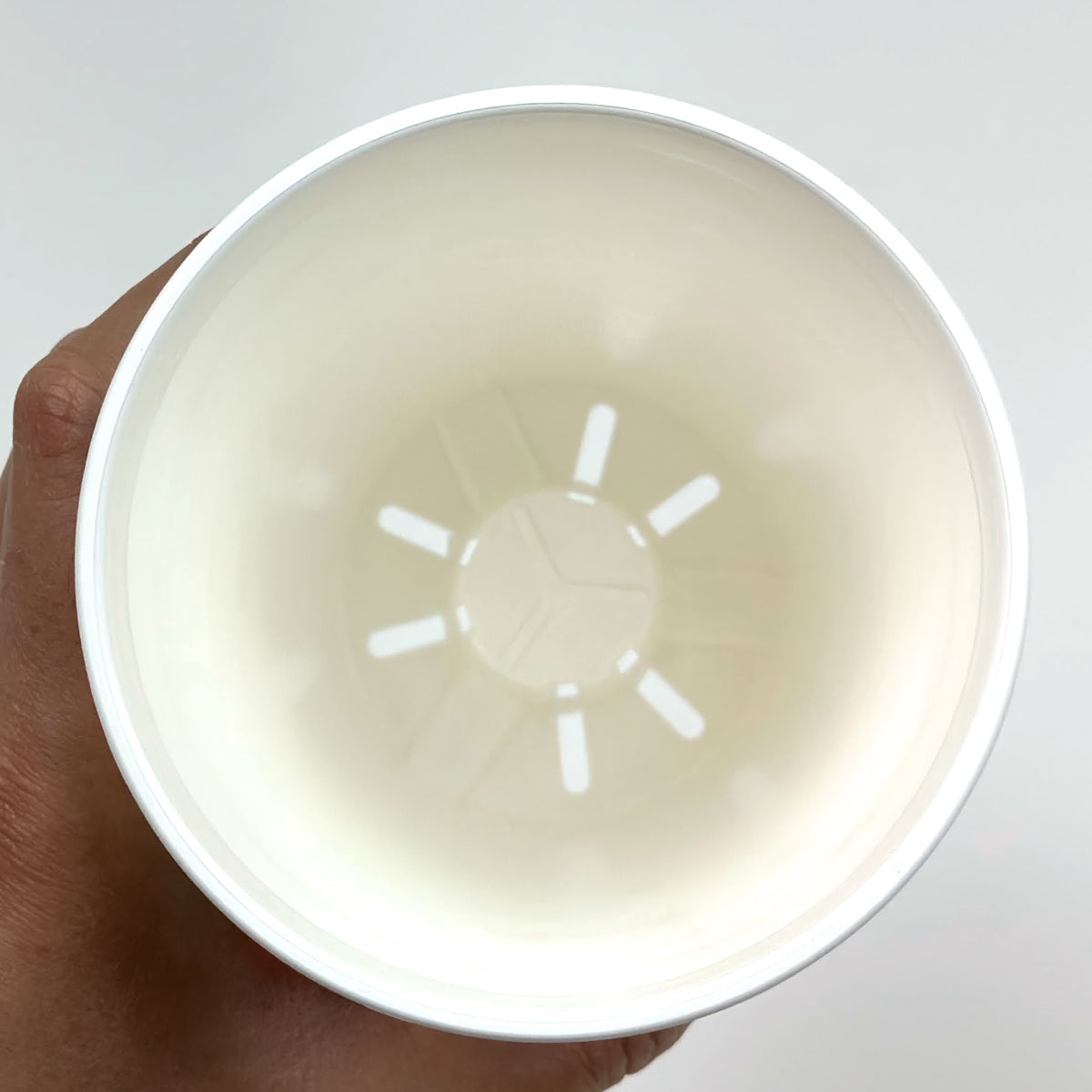 セラアート 長鉢 3.5号 ホワイト プラ鉢