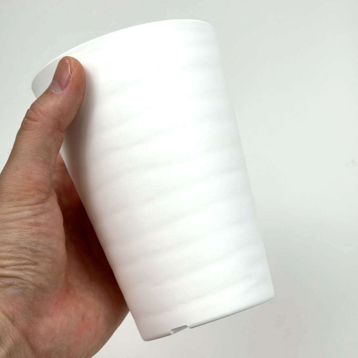 セラアート 長鉢 3.5号 ホワイト プラ鉢