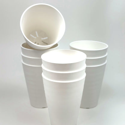 セラアート 長鉢 4号 ホワイト プラ鉢