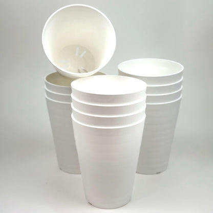 セラアート 長鉢 4.5号 ホワイト プラ鉢