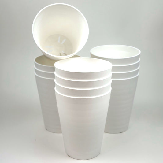 セラアート 長鉢 4.5号 ホワイト プラ鉢