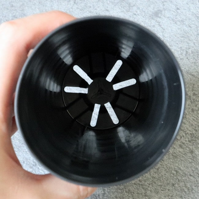 セラアート 長鉢 3号ロング ブラック プラ鉢