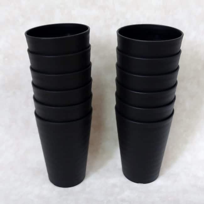 セラアート 長鉢 3.5号 ブラック プラ鉢