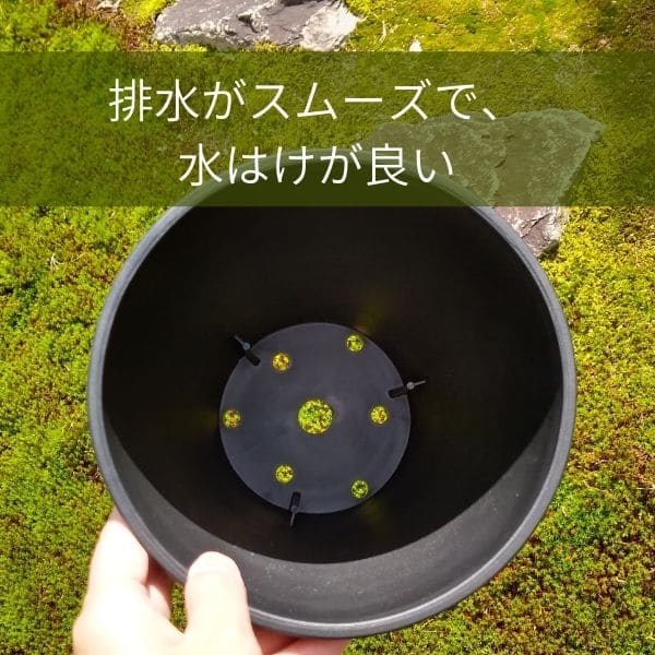 セラアート 長鉢 6号 ブラック プラ鉢